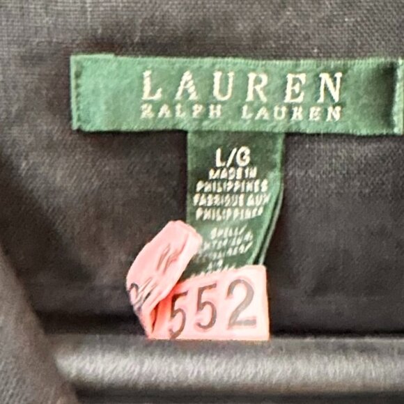 Ralph Lauren Brass Blazer Black Cotten Size Large VTG Jacket Sport Coat - Picture 8 of 8